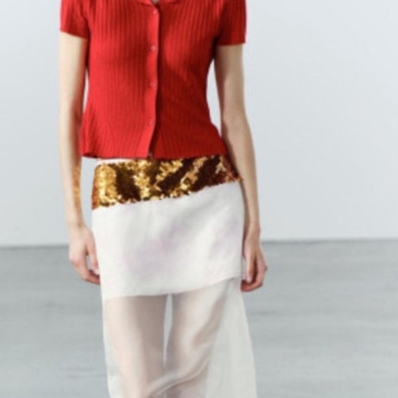 NWT ZARA GOLD SEQUIN ORGANZA
SKIRT size M
🚨FIRM PRICE NO DISCOUNT - Picture 8 of 15